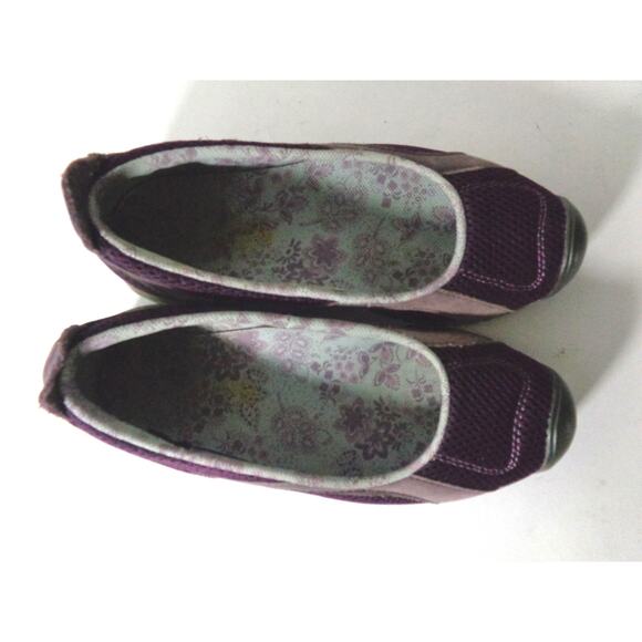 KEEN Womens US 5.5M EUR 35.5 Purple leather & mesh Keen Cush ballet flats shoe - Picture 4 of 7